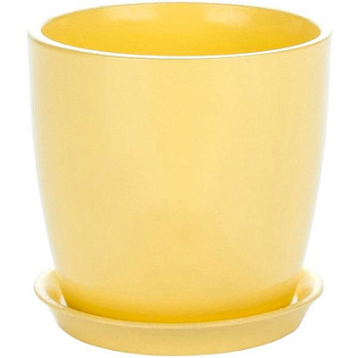 Горшок цветочный Надинкерамикс Сонет 0.5 л желтый