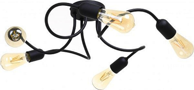 Люстра потолочная TK Lighting Wave 5x60 Вт E27 черный 4408 