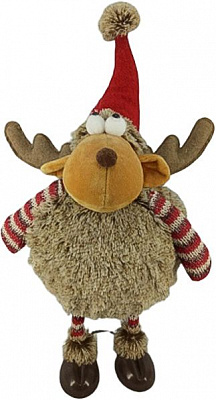 Декорация новогодняя Лось на пружине AT8156209-17 43 см 