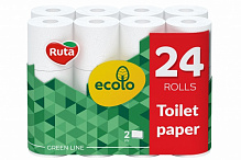 Туалетная бумага Ruta Ecolo двухслойная 24 шт.