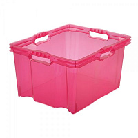 Ящик для хранения пластиковая Keeper 0275.3 Multi-box XXL 44 л розовый 260x520x430 мм
