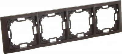 Рамка чотиримісна Simon Basic Neos універсальна шоколадний BMRC4/47