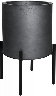Кашпо Engard ME-06 на металлической подставке круглый 27 л черный 