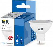 Лампа світлодіодна IEK ECO 7 Вт MR16 матова GU5.3 220 В 6500 К 