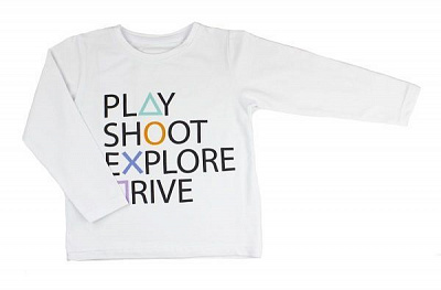 Реглан для мальчика Luna Kids р.128 белый 
