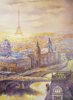 Репродукція Париж Ейфелева вежа панорама 35x50 см Арт Фемелі 