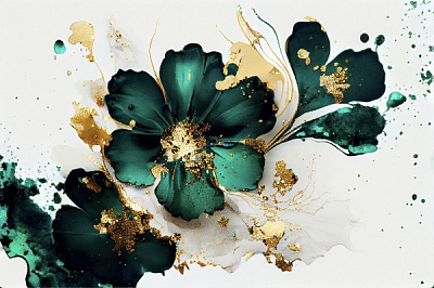 Репродукція Зелені квітки 60х80 60x80 см Арт Фемелі