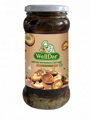 Гриби мариновані WellDar Шиїтаке 580 г
