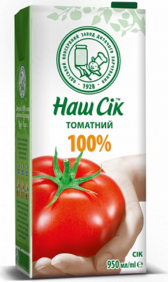 Сік Наш Сік Томатний 0,95 л