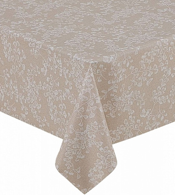 Скатерть Прованс мелколистная 137x180 см бежевый Dariana 