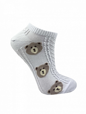 Носки женские Premier Socks Ажурные мишки р.23-25 белый