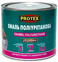 Емаль Protex поліуретанова швидкосохнуча 3в1 Luxe коричневий шовковистий глянець 2,4кг