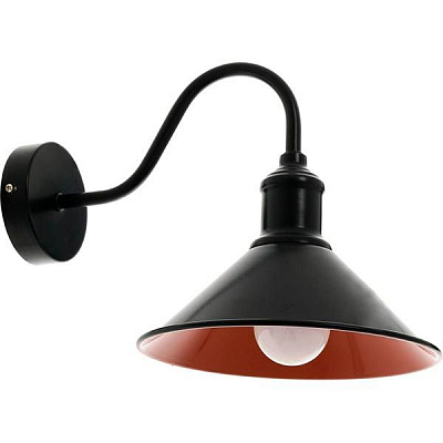 Бра Геотон НББ 01-60-532 Лофт-22Б 1x60 Вт E27 черный 47588 