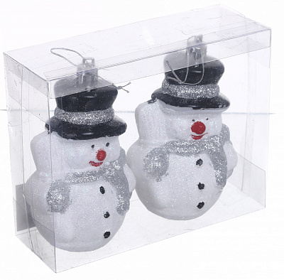 Набір підвісок 2 шт сніговичок 2 кольори в асортименті 12 см EPI-18-15