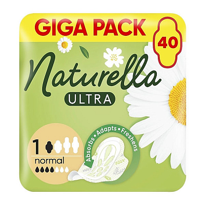 Прокладки Naturella Гигиенические прокладки Naturella Ultra Normal 40 шт 40 шт.