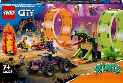 Конструктор LEGO City Подвійна петля каскадерської арени 60339