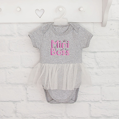 Боді дитяче для дівчинки Blanka р.92 сірий 110495