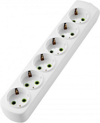 Колодка Lezard Letitia с заземлением 6 гн. белый 721-0600-601 