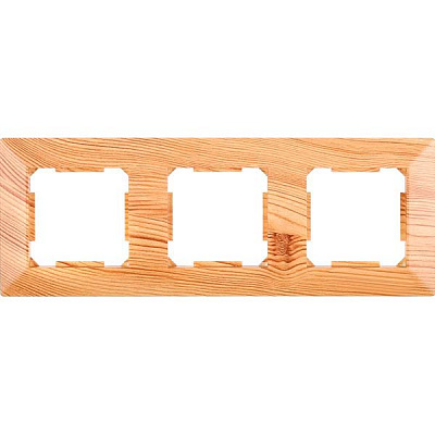 Рамка трехместная HausMark Alta горизонтальная ольха SNG-FRP.SQ20G3-4/Alder