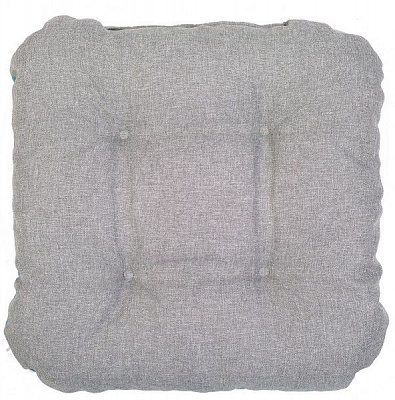 Подушка на стул Безе 41х41х8 жаккард С10+С20 тиффани+серый