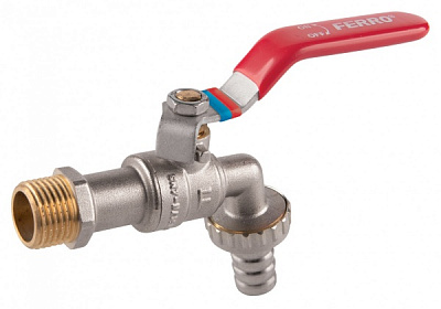 Кран кульовий Ferro F-Comfort водорозбірний 10 бар 100° KCN10