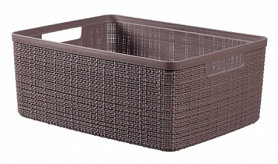 Корзина для хранения пластиковая Curver 245711 Jute М 12 л фиолетово-коричневый 150x360x280 мм