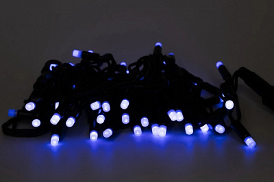 Електрогірлянда увігнуті лампочки світлодіодна (LED) 50 ламп 5 м