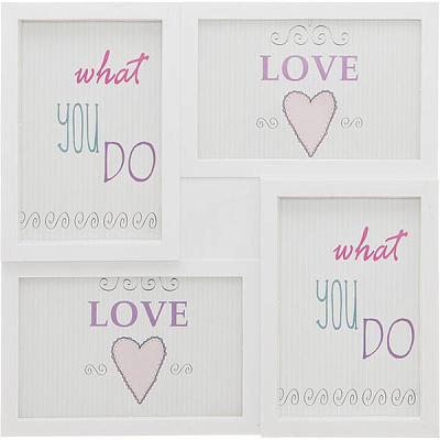 Фоторамка квадратна Колаж 4 шт біла