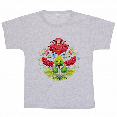 Футболка для девочек Татошка р.110 серый меланж 0601301цср 