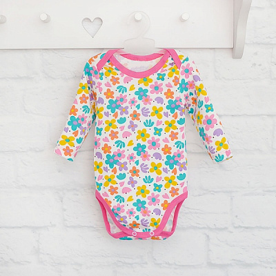 Боди для девочки Blanka Цветочки р.74 розовый 110337 