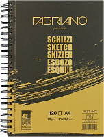 Альбом для малювання Schizzi Sketch А4 120 аркушів 90г/м2 на спіралі Fabriano