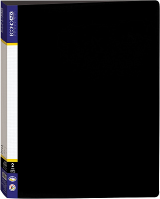 Папка пластиковая А4 на 2 кольца черная E30701-01 Economix