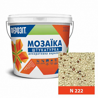 Декоративная штукатурка мозаичная Ферозит Мозаика N-222 1,6 мм 14 кг