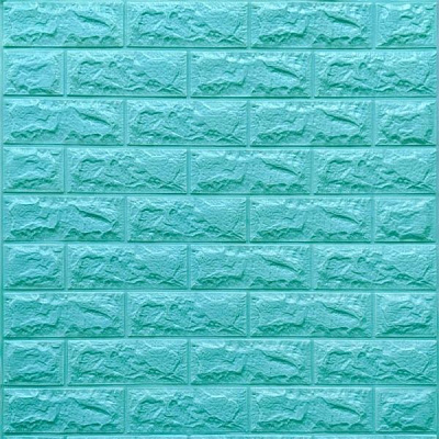 3D Панелі ПВХ самоклеющаяся кирпич бирюзовый 0,539 кв.м 