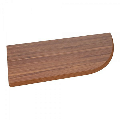 Полка угловая DC радиусная 600x16x300 мм орех французский темный 