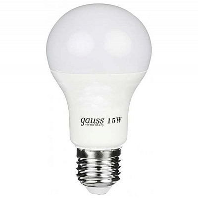 Лампа LED Gauss Elementary A60 15 Вт E27 4100K 2 шт