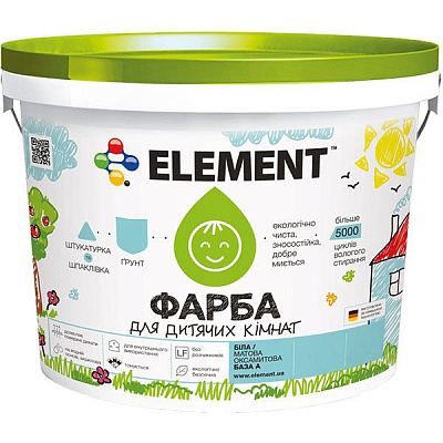 Фарба Element для дитячих кімнат білий 1л