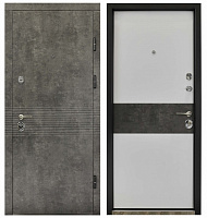 Дверь входная Министерство дверей Престиж 297 мрамор темный / белый 2050x960 мм правая
