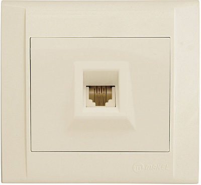 Розетка телефонна Makel Defne кремовий 42010014