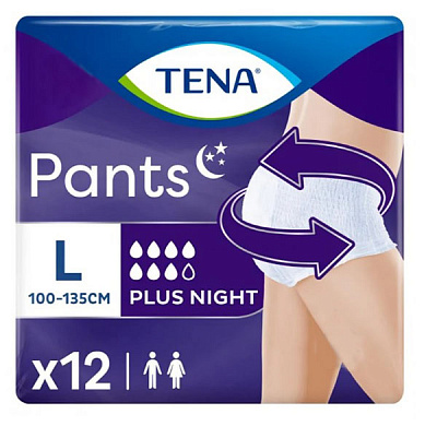 Подгузники-трусики Tena Pants Plus Night р. L 12 шт.