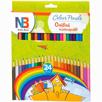 Карандаши цветные пластик 24 шт. Nota Bene