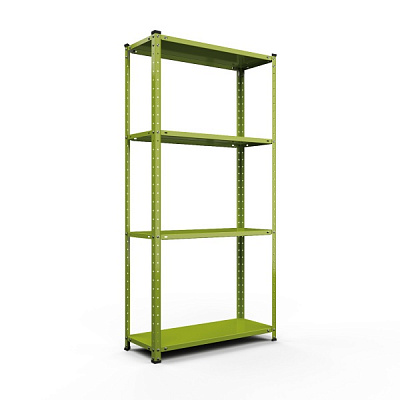 Стеллаж металлический Меткас РЕК салатовый 1500x750x300 мм металл полка 4 шт. краска 