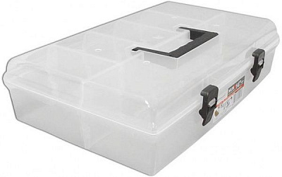 Органайзер для мелких деталей для метизов Prosperplast прозрачный (359x238x85) 6 секций (NUN14) 14