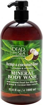 Гель для душа Dead Sea Collection с минералами Мертвого моря и экстрактами конопли, кокоса и лайма 1000 мл