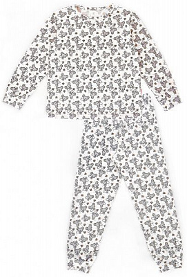Пижама детская Beezy принт мышки р.110 белый 0118 
