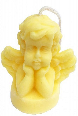 Свічка Ангел да Вінчі 4х5 см жовта KOZAK