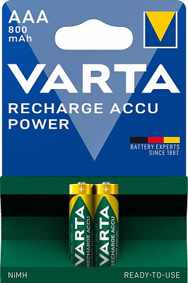 Аккумулятор Varta Rechargeable 800 mAh AAA (R03, 286) 2 шт. 