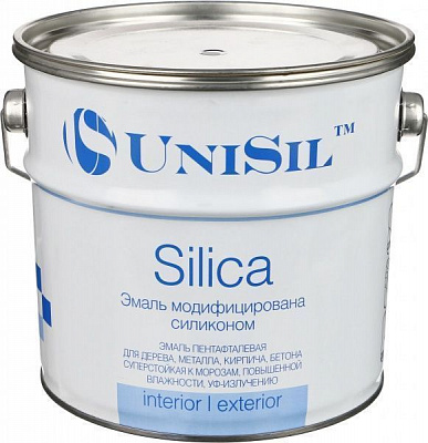 Эмаль UniSil пентафталевая Silica черный глянец 2,2л 2,8кг