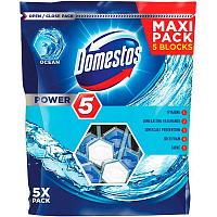 Туалетний блок Domestos Power 5 Maxi Pack Свіжість океану 5 шт. 