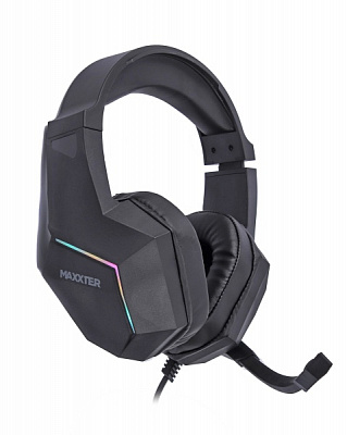 Навушники Maxxter Ghost Urban black 7.1 RGB підсвічування
